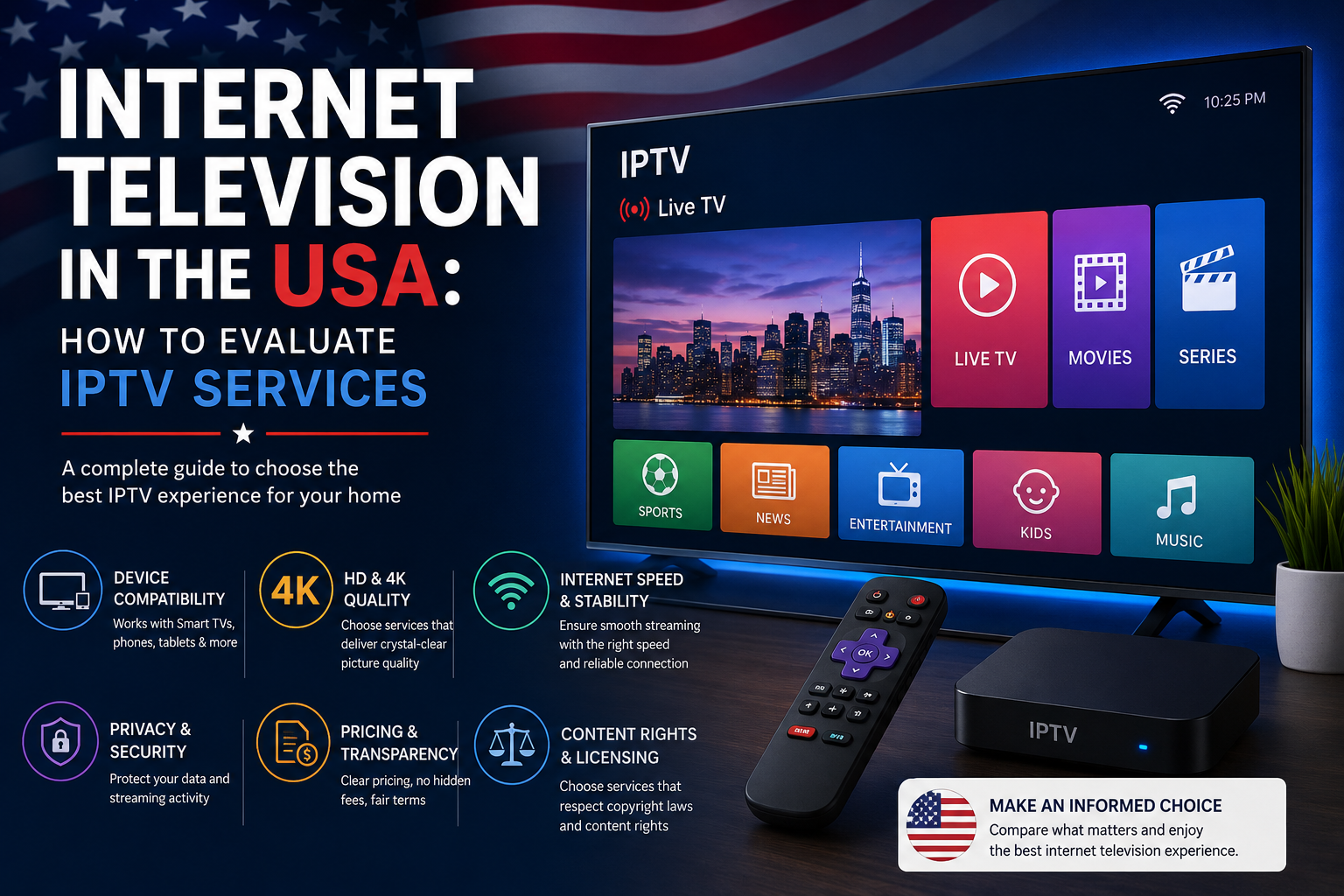 Internet television and IPTV guide for viewers in the USA