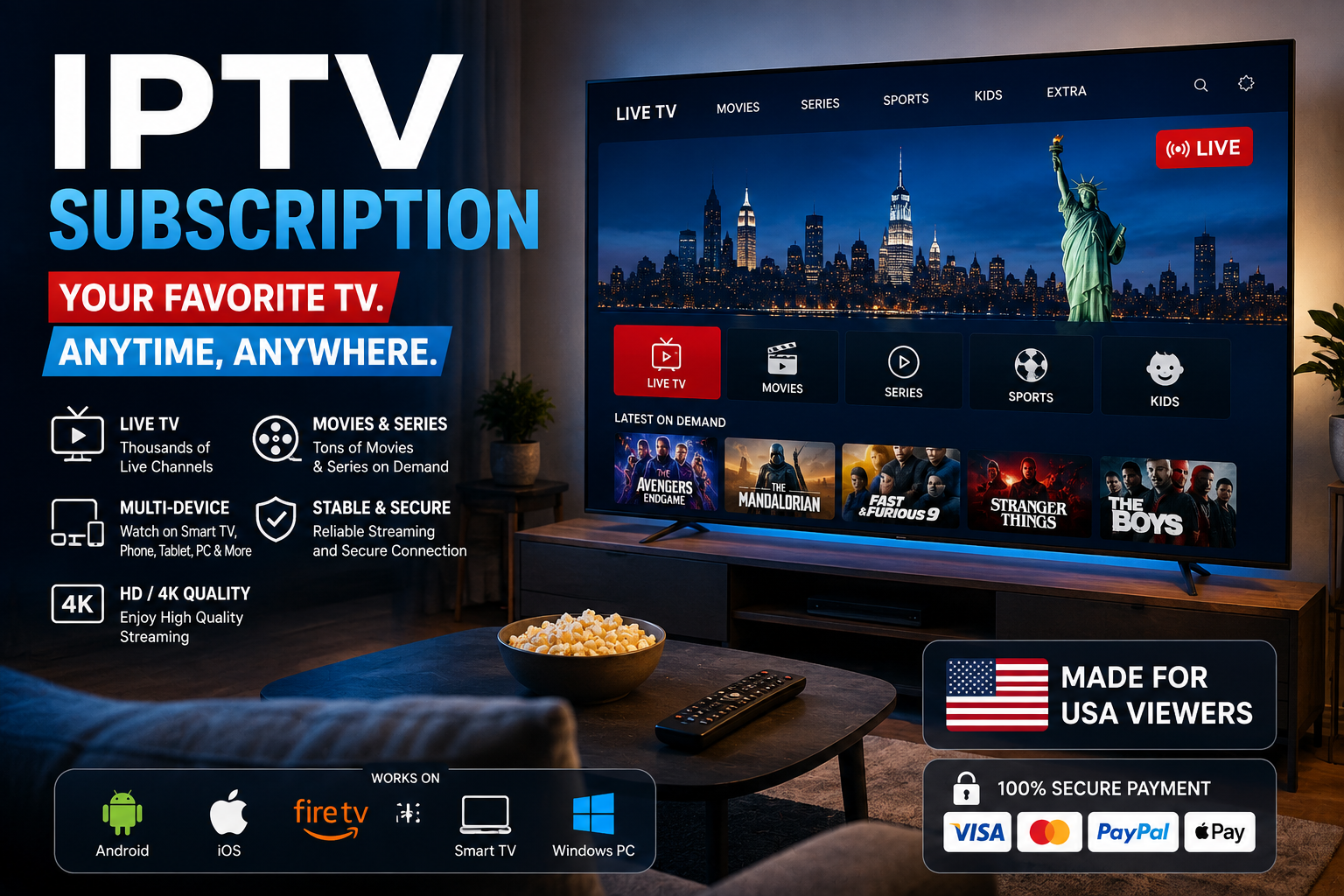 IPTV subscription in the USA