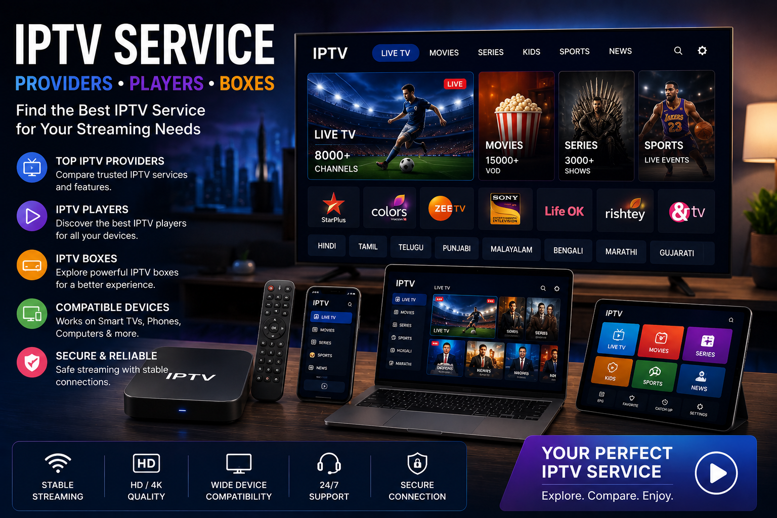IPTV service providers players and streaming boxes guide