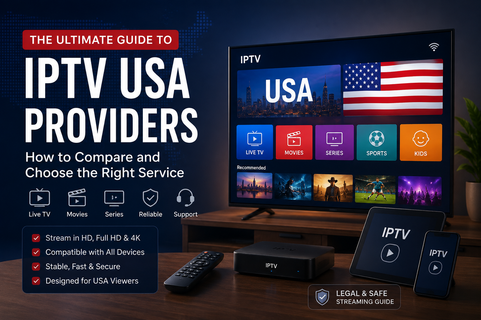 IPTV USA providers comparison guide for American viewers