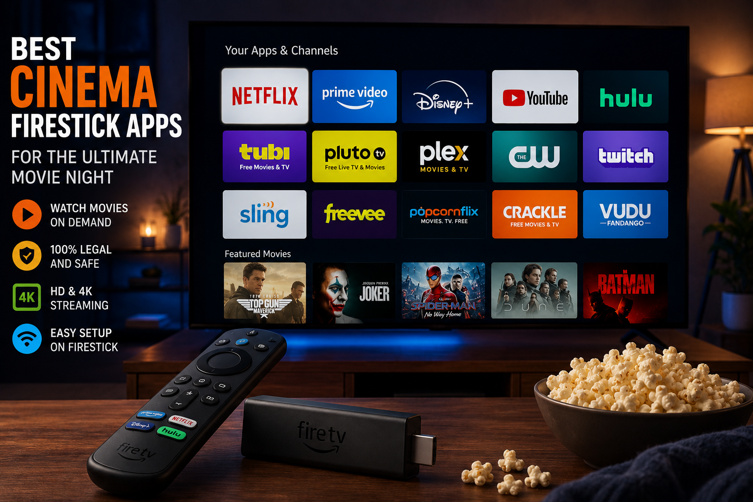 Best cinema Firestick apps for legal movie streaming