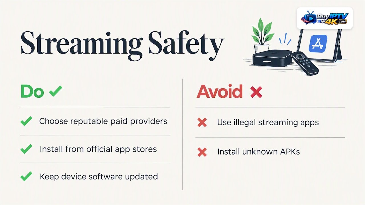 Safety and legality: protecting yourself from malware and unauthorized sources — overview diagram