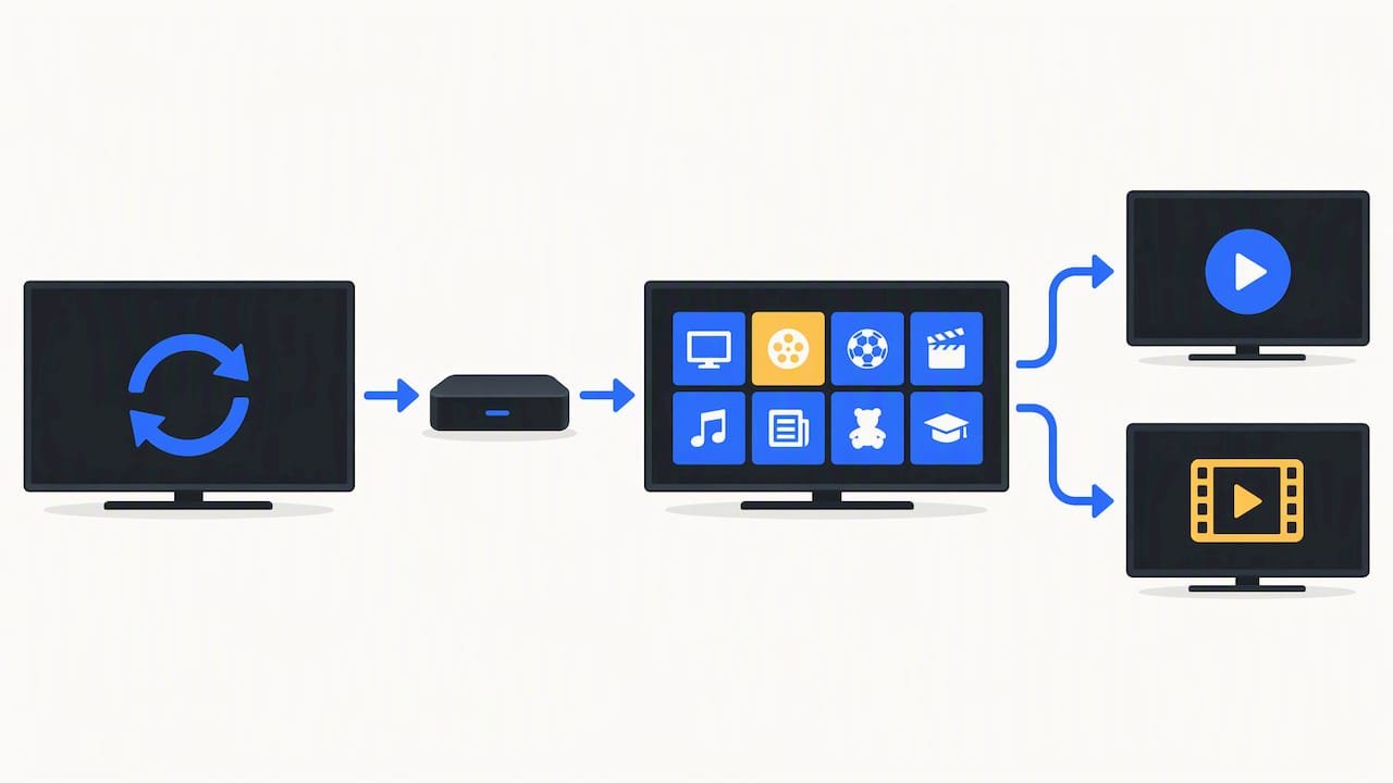 Illustrated IPTV activation verification flow